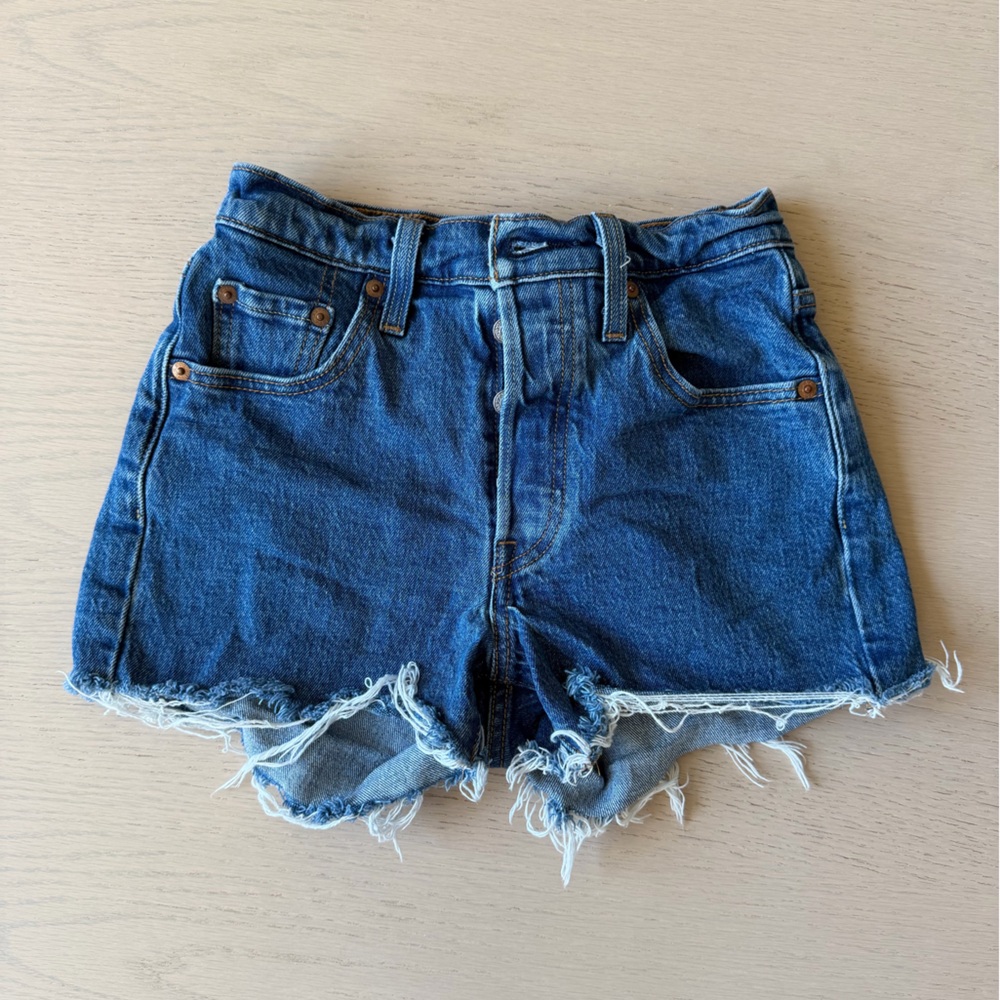 Levi's Classic Blue Jean Shorts Cut Offs